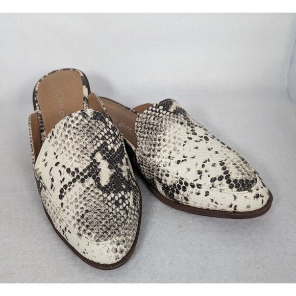Madden Girl Snakeskin 7M Slide slip-on Flat See Small Damage Photo Chopstick - Picture 2 of 8